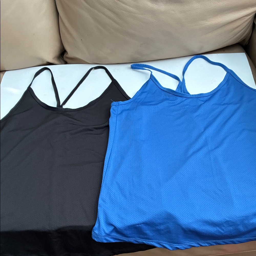 Melrose  Cic Black and Blue Strappy Tank Tops